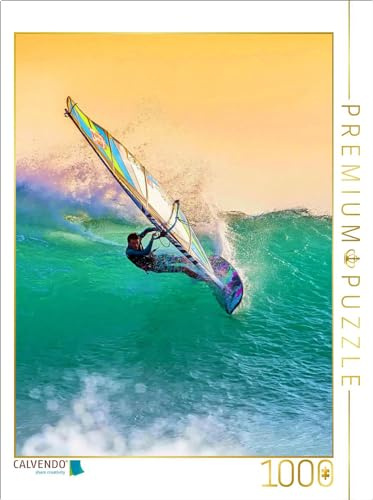 CALVENDO Puzzle Windsurfen - nur Fliegen ist schöner | 1000 Teile Lege-Größe 64 x 48 cm Foto-Puzzle für glückliche Stunden