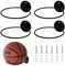 Zfseyuh Ballhalterung Wand 4 Stück Basketball Halterung Fußball Wandhalterung Metall Ballhalter Ballständer Wand Ball Halterung für Basketball Volleyball Fußball Rugby
