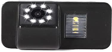 8 LEDs Nachtsicht Super HD Einparkhilfe Rückfahrkamera Ersatz für Ford Mondeo MK4/Focus 2 MK2.5 Facelifted Hatchback/EcoSport MK1 MK2/Kuga/Fiesta MK6/Galaxy MK3/S-Max MK1/Grand C-Max MK2/C-Max MK2