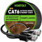 VOIETOLT Outdoor Cat 6 Ethernet Cable 5m, Water Resistant Direct Burial LLDPE UV Jacket - 24AWG 10Gbps High Speed Gigabit Internet Network Cable - CCA, UTP - Black