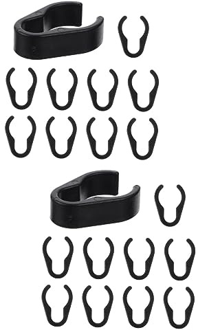 Abaodam 20pcs Mic Cable Holder Plastic Clips Cord Clip for Microphone Pole Clamp for Organizing Xlr Microphone Cables and Supplies