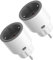 SONOFF S60TPF Wlan Smart Steckdose - Alexa Smart Plug 2er Pack (16A 4000W), Smarte Stecker mit Strommessung, Überlastschutz, Sprachsteuerung, Kompatibel mit Alexa/Google Home (2.4G WiFi)
