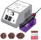 Nail Drill Machine, Electric Nail File Drill Set Kit with Sanding Bands Low Noise Vibration for Acrylic Nails, Gel Nail Art Polisher Sets Glazing Manicure Grinder Tool-Gray