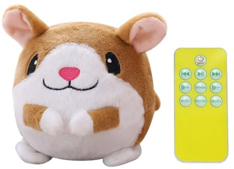 RuiDay Bouncing Piggy Dog Toy, Active Moving Pet Plush Toy Interactive Dog Toys, Talking Moving Dog Toys for Boredom, Washable Bouncing Pig Dog Toy for Small Medium Dog Pets (Hamster)