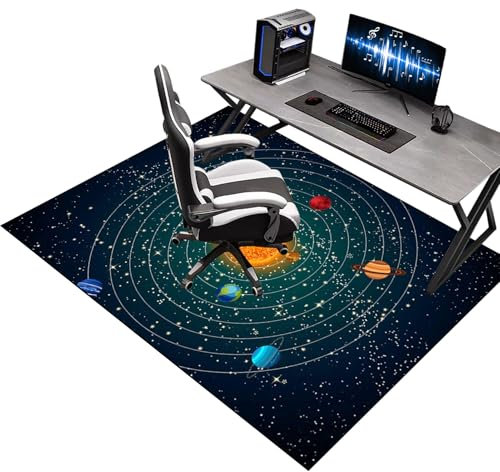 Gaming Stuhlmatte für Hartholzboden, 120 x 130 cm Unterlage Schreibtischstuhl für Laminat, Bürostuhl Unterlage für Stühle Hohe Dichte Anti-Silp, Bodenschutzmatte für Laminat, Parkett und Hartböden