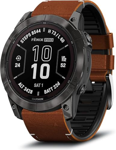 LanQii 26mm QuickFit Armband für Garmin Tactix 8, Enduro 3, Descent Mk3i, Mk2i, Mk2, Mk1, Fenix 8, 7X Pro Solar, 7X, 6X, 6X Pro, 5X, 5X Puls, Leder + Silikon