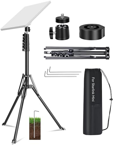 Foboull Starlink Mini Tripod Mount Kits, WindPro Wind-Resistant Design, Adjustable Height and Angle Tripod Mounting Kit with Starlink Mini Satellite for Camping and RV Travel