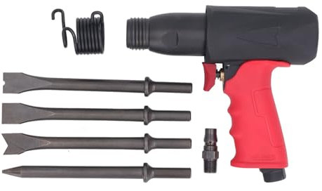 Kit martello pneumatico Scalpello pneumatico a impatto con pala 4500BPM Corsa pistone 41 mm Porta di ingresso PT da 1/4 pollici Tubo di ingresso da 3/8 pollici