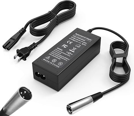 Abatinvo 24V 2A 3-Pin XLR Electric Scooter Battery Charger for Pride Mobility Scooter,Go-Go Elite Traveller, 4 Wheel Mobility, ShopRider, Jazzy Power Chair, Ezip Mountain Traillz, Drive Medical