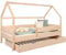 Ehrenkind® Hausbett Buche Nova | Hochwertiges Buchenholz | Kinderbett mit Rausfallschutz | höhenverstellbar Massivholz inkl. Lattenrost | Kinder Bett | Hausbett 200x90 | Natur mit Bettkasten