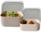 CHICHOUSE Set 2 contenitori alimenti plastica forte con coperchio (700 ml e 500 ml), per cucina, freezer, microonde, lavastoviglie, portapranzo, portamerenda, riutilizzabili. (GRIGIO CHIARO)