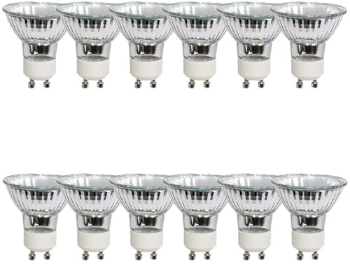 NCC-Licht 12 x Halogen Leuchtmittel Reflektor Halogenlampe GU10 20W 230V warmweiß dimmbar 35° flood 20 Watt