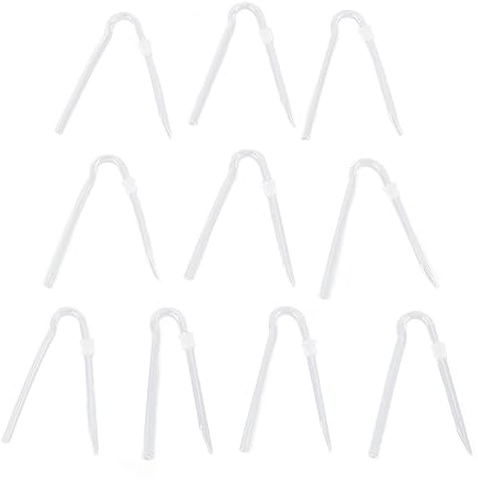 10pcs Type R Earmold Replacement Preformed R Shape Sound Aid Tubes with Tube Lock 3.6 X 2mm for Hearing Aid Devices