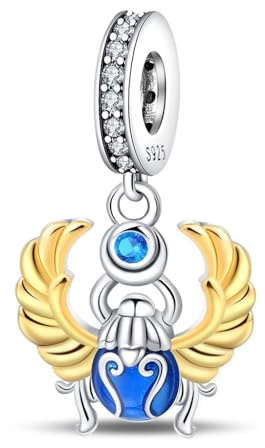 Teleye Skarabäus Käfer Charme, Perlenarmband Charme, Fit für 3mm-4,5mm Armbänder