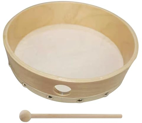 Drum Hand Drum Frames für Kinder | 10 Zoll und 8 Zoll Handtrommel | Musikinstrument Holztrommel Set mit Stick Drûms | Pädagogisches Schlagzeug für die Party