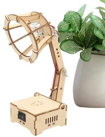 Science Toys Lampe - STEM Pädagogisches Elektrisch, Bausatz, Holz Bastelbausatz, DIY Tischlampen-Experiment | Interaktives Physik-Lernspielzeug für Kinder Jungen Mädchen Homeschool Klassenzimmer