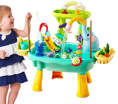Nevalerra Wassertisch – Sommerspiele, sensorisches Aktivitätsset für Kinder, für Kinder und Mädchen, Hinterhof, Garten, Terrasse, , Camping, Kindergarten, Haus, Bad, Spielzimmer, Urlaub