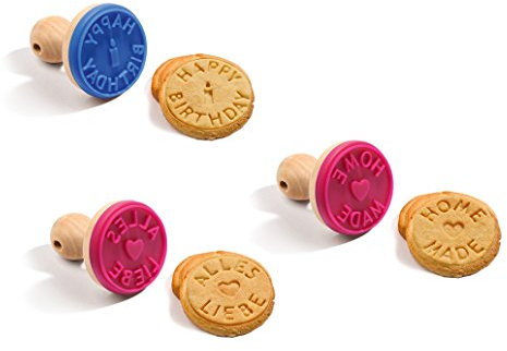 Ars Edition Keksstempel 6 x 6 cm Gebäck Dekoration Verschiedene Sorten Plus Rezept (3 Stück, Für süße Geschenke Set)