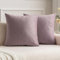MIULEE Pack of 2 Velvet Soft Decorative Square Throw Pillow Case Cushion Covers Luxury Pillowcases for Livingroom Sofa Bedroom with Invisible Zipper 50cm x 50cm,20x20 Inches Lilac