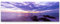 Paul Sinus Art Leinwandbilder | Bilder Leinwand 150x50cm Violette Meerlandschaft mit Felsen