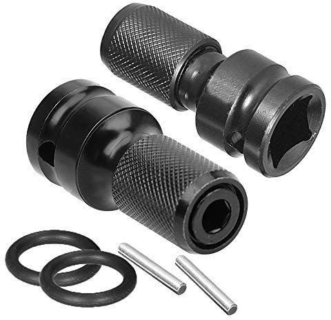 Gasea 2 Pack Télescopique Adaptateur de Prise 1/2 Drive Carré à 1/4 Hexagonale Adaptateurs de Douille Convertisseur de Mandrin Libération Rapide Pour Embout de Tournevis à Clé à Cliquet Impact