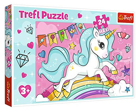 Trefl, Puzzle, Süßes Einhorn, 24 Maxiteile, für Kinder ab 3 Jahren