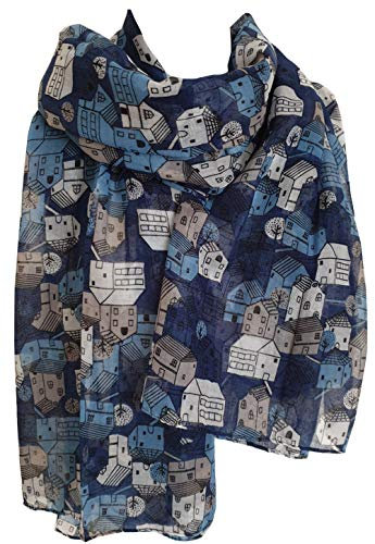 GlamLondon Damen Schal 90 Gr. 90, blau