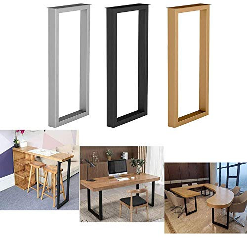 ZH-1 Pieds de Table en métal pour Table de bistrot, Table Haute de Bar Cuisine, Hauteur de 70cm/100cm, Pied de Meubles de Bricolage de l'industrie, Argent, Or, Noir,1 PCS