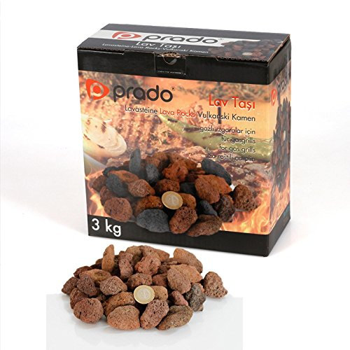 Prado Lavastein für Röhrengrill (3kg) ROT