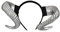 STOBOK Schaf Horn Stirnband Teufel Dämon Hörner Stirnband für Halloween Kostüm Cosplay Foto Requisiten (Silber)