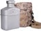 Boundless Voyage Ti15158A Bouteille d'eau militaire en titane avec sac de transport 1100 ml