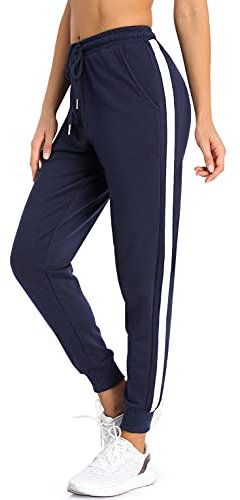 BENNIES Jogginghose Damen Lang Sporthose Frauen Damenhose mit Gummizug Warme Freizeithose Relaxhose Trainingshose Sportbekleidung Yoga Hose Sweatpants für Sport Freizeit Blau L