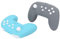 OKAT Mini manette de jeu, mini manette de jeu sans fil professionnelle pour console de jeu(Gris foncé + vert)
