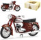 IXO Jawa 354-04 Rot Braun DDR Atlas Collection 1/24 Modellcarsonline Modell Motorrad mit individiuellem Wunschkennzeichen