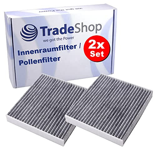 2x Trade-Shop Innenraumfilter/Pollenfilter mit Aktivkohle ersetzt MANN-FILTER CU 1919 FP 1919, MAPCO 65561, PROFIT 1521-2353 1521-2150