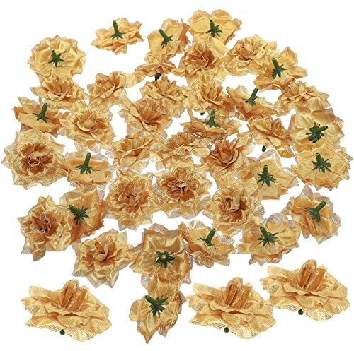 BESPORTBLE Künstliche Rosenköpfe Rose Seide Künstliche Rose Gefälschte Flowers für DIY Rosen Bär Valentinstag Hochzeit Party Home Deko, 50 Stück