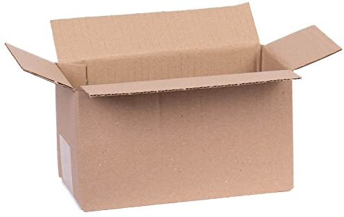 smiley pack 25 StückFaltkartons 200 x 100 x 110 mm braun Versandkarton Verpackungskartons 20 x 10 x 11 cm aus Wellpappe 1 wellig Karton Pappkarton Versandbox Paket Päckchen
