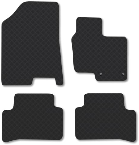 Fits Hyundai Tucson (2021+) 3mm Rubber Car Mats | Tailored Fit Heavy-Duty Rubber Floor Mats Waterproof Durable Custom Fit Water Resistant Easy-Clean