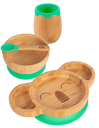 Tiny Dining Koala Bambussaug -Baby -Fütterungsset - Grün - 4pc