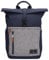 Kenorada Rucksack Whitney Roll-Up | moderner Tagesrucksack mit Rolltop | gepolstertes Laptopfach (bis 17) | verstellbare Schulterriemen | Zwei Außenfächer und Innenfach (Marine/grau)