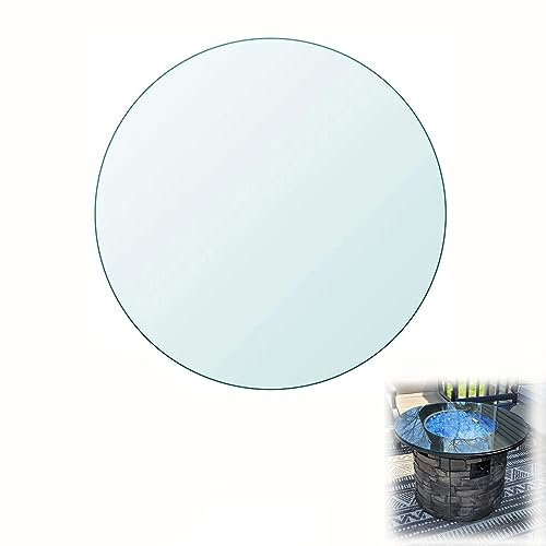 Tapa De Cristal para Mesa Redonda, Tablero De Mesa De Cristal Templado Redondo, Superficie De Mesa Redonda Trasnparente Cristal Templado para Chimenea Vidrio Templado Ø35-100cm ( Size : CLEAR-45CM(18I