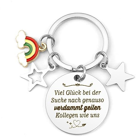 Abschiedsgeschenk Kollegen Schlüsselanhänger neuer Job Geschenke Abschiedsgeschenk Kollegin Jobwechsel kleine Geschenke für Kollegen zum Abschied Schlüsselanhänger mit Gravur Abschied Geschenk