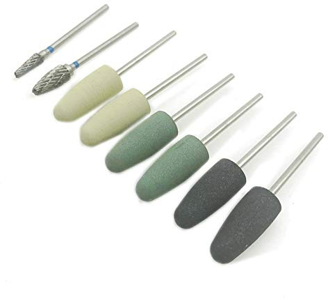 HP-Acryl-Polierfräser-Set mit Harzbasis, Bohrer, Polierer, rotierend, 8 Stück