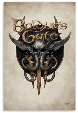 EVMILA Baldur's Gate 3 Poster, dekoratives Gemälde, Leinwand-Wandposter und Kunstdruck, modernes Familienschlafzimmer-Dekor-Poster, 20 x 30 cm