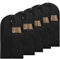Copriabiti Antipolvere 5 Pezzi 60 X 100 cm Custodie per Abiti con Trasparenti Finestra,Copertura in Tessuto Antipolvere con Cerniera, Buste Vestiti Armadio, per Abiti,Vestiti,Cappotti, Camicie(Nero)