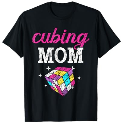 Caving Mutter Speedcubing Speed Zauberwürfel Cubing Mama T-Shirt