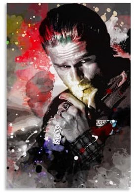 Jax Teller Poster Dekorative Malerei Leinwand Wandkunst Wohnzimmer Poster Schlafzimmer Malerei, Leinwand Kunst Poster Und Wandkunst Bilddruck Moderne Familienzimmer Dekor 24x36inch(60x90cm)
