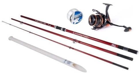 X2 Strand-Angelruten-Set Pro 1-Rod - Strandrute - Rolle - Halterung - Angelschnur