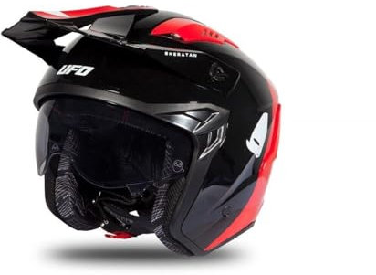 Ufo Plast S SHERATAN JET HELM SCHWARZ ROT