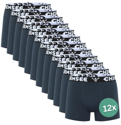 Chiemsee Boxershorts Herren 2 Farben S-4XL I 12er Set I Baumwolle | Kurze Unterhosen mit elastischem Bund I atmungsaktiv I Regular Fit